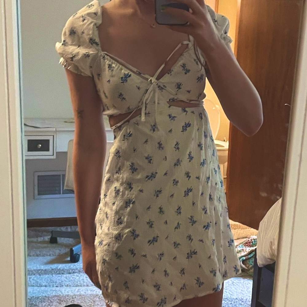NEW WITH TAGS-floral divided dress